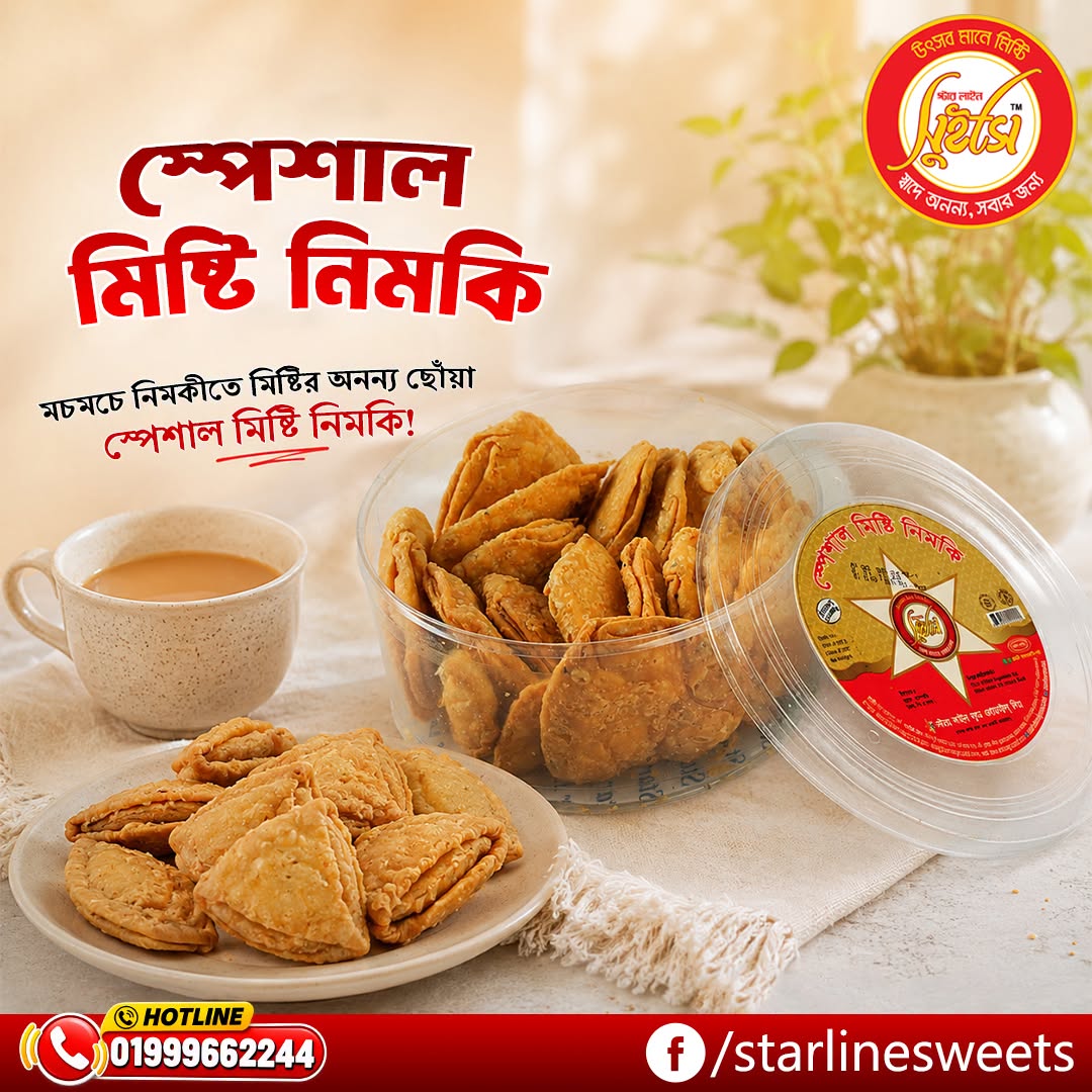 স্পেশাল মিষ্টি নিমকি — স্টার লাইন সুইটস